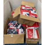 Contents to pallet (4 x boxes) - approximately 550 x flags/table cloths, Union Jack, St.