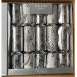 24 x R01-1150-A 10x14" deluxe Christmas crackers - silver/white tree pattern (saleroom location: