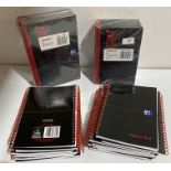 5 x Black 'N' Red hard back 35 note book 192 page lined 176x250mm,