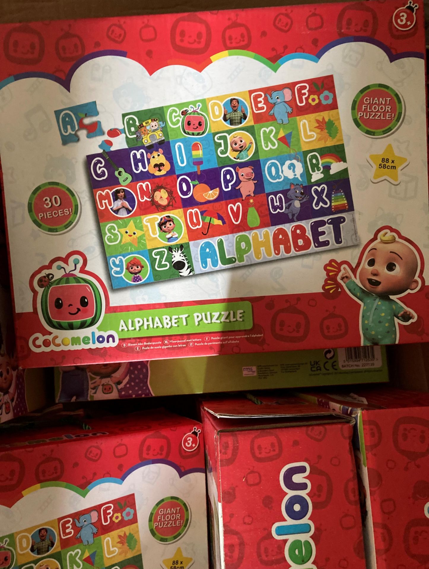 7 x Cocomelon Alphabet Puzzles (saleroom location: sports container) Further Information