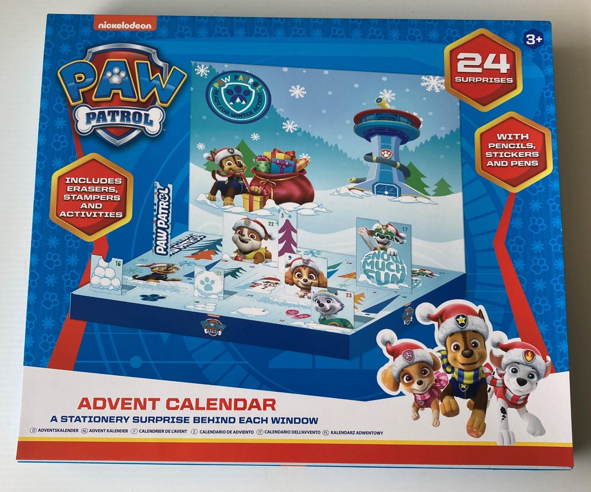 36 x Paw Patrol Advent Calendars with a stationary surprise behind each window (2 x outer boxes)