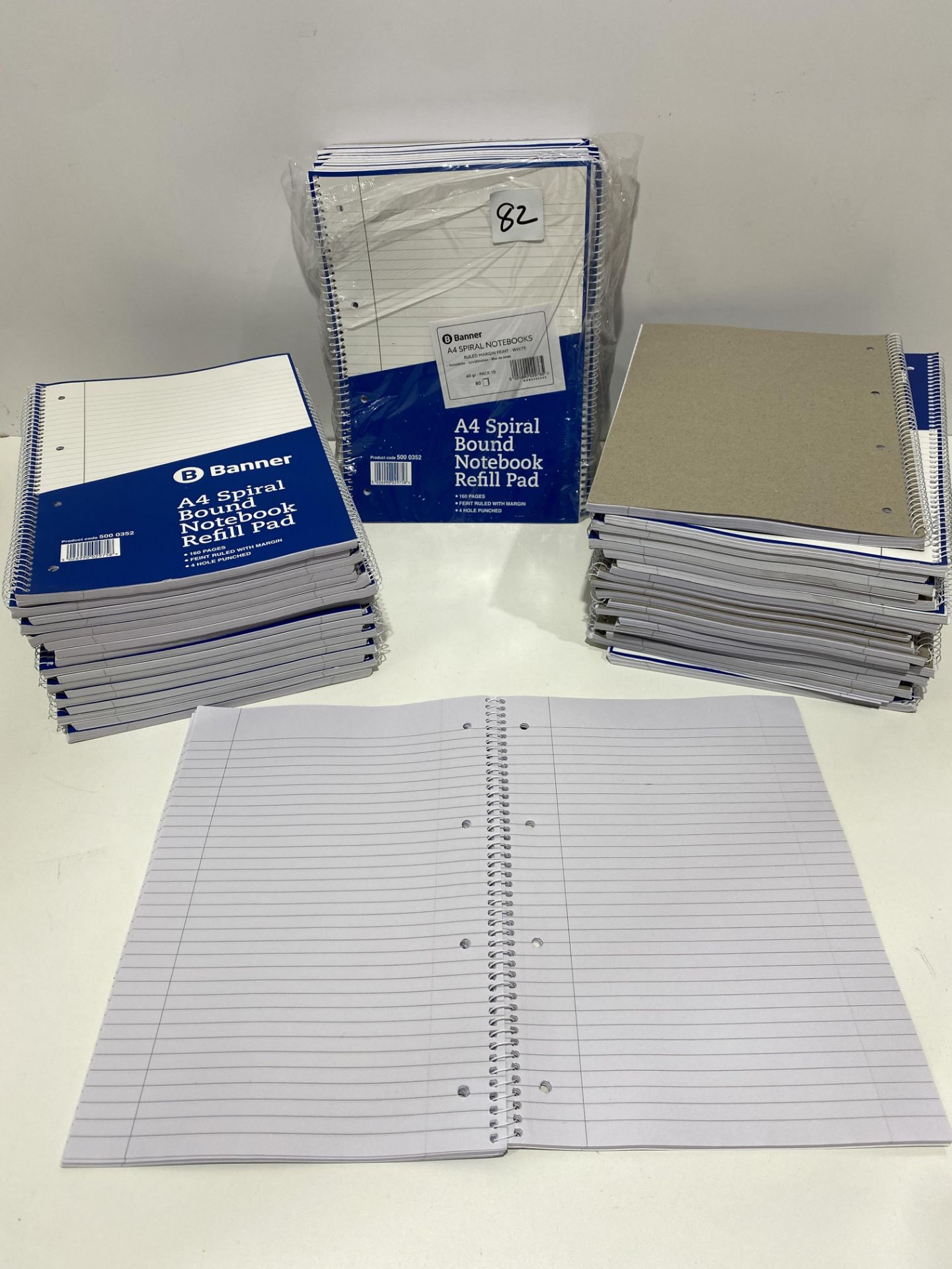 47 x A4 spiral bound note book refill pads 160 pages feint ruled with ...