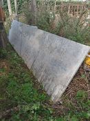 IAE galvanised sheeted gate 17ft long x 3ft 9 inches high. Stored near Badingham, Woodbridge.