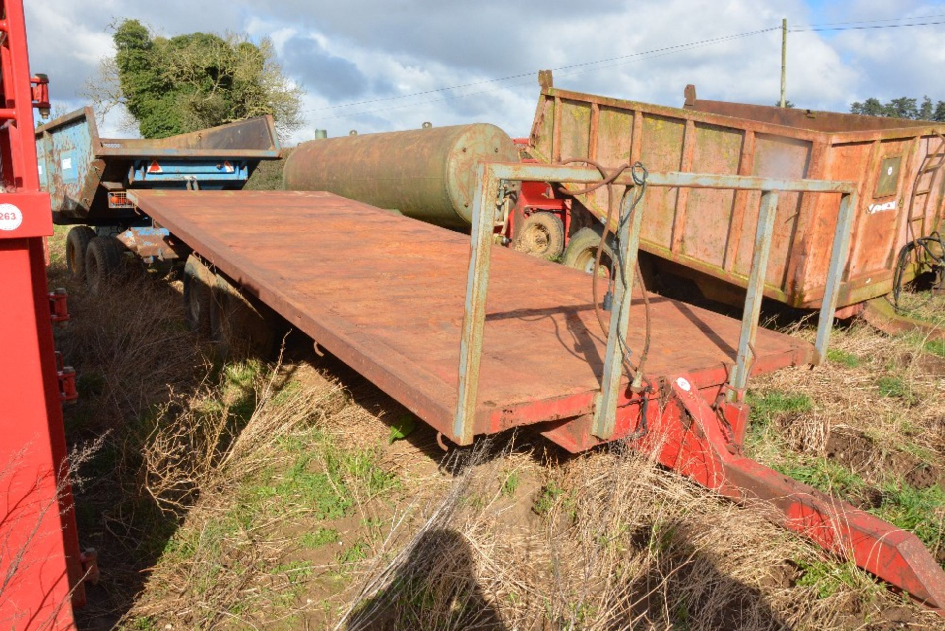 Tandem Axle flatbed trailer 22`x 8` - 12.5/80R 16. - Image 3 of 4