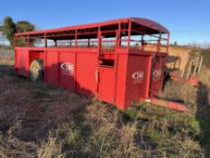 2018 Dave Bunning Engineering MKII pig movement trailer with hydraulic bed on 500/60 R 22.