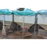 11 x Peter Allen feeders 750kg capacity c/w canvas covers