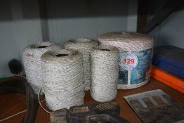 Qty unused electric fencing wire