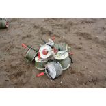 Rolls of electric fence wire as lotted