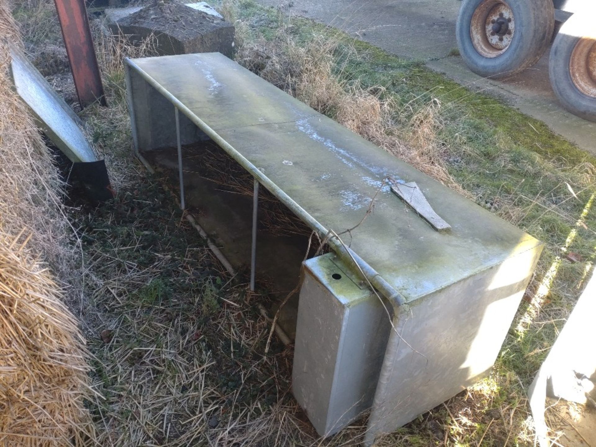 Galvanised water trough 2.4m x 0.60m