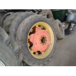 Pair 230/95 R48 row crop wheels and tyre
