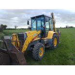 1994 Massey Ferguson 750 Digger, reg L249 MRA, 19983 km c/w 4 in 1 front bucket with pallet tines,