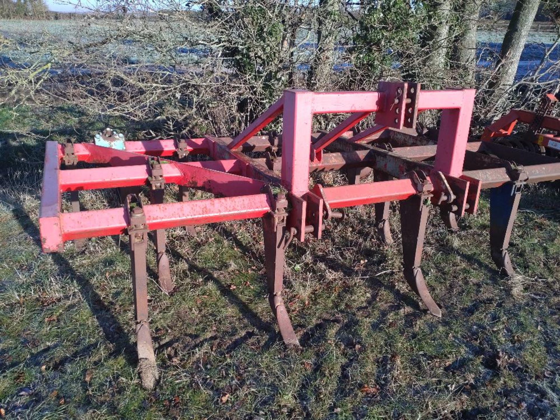 12 leg Chisel Plough 3.6m c/w depth whee