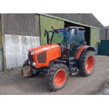 2015 Kubota M110GX 4 wd tractor, reg FJ64 EHO, 1571 hours, 340/85 R 38 rear wheels and tyres,