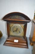 Brass Face Oak Cased Bracket Clock