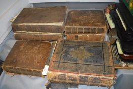 Six Victorian Leather Bound Bibles (repairs required to binding)
