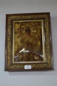 Gilt Framed Victorian Crystoleum of a Young Lady