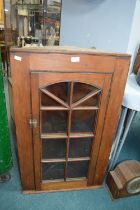 Pine Glazed Corner Cabinet