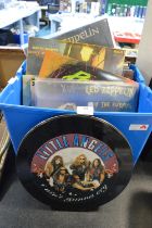 12” LP Rock Records Including Led Zeplin, Black Sabbath, etc.