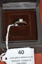 Dimond & Platinum Ring Size: I ~4.5g