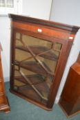 Astral Glazed Veneered and Banded Corner Cupboard