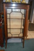 Edwardian Mahogany Inlaid Astral Glazed Display Cabinet