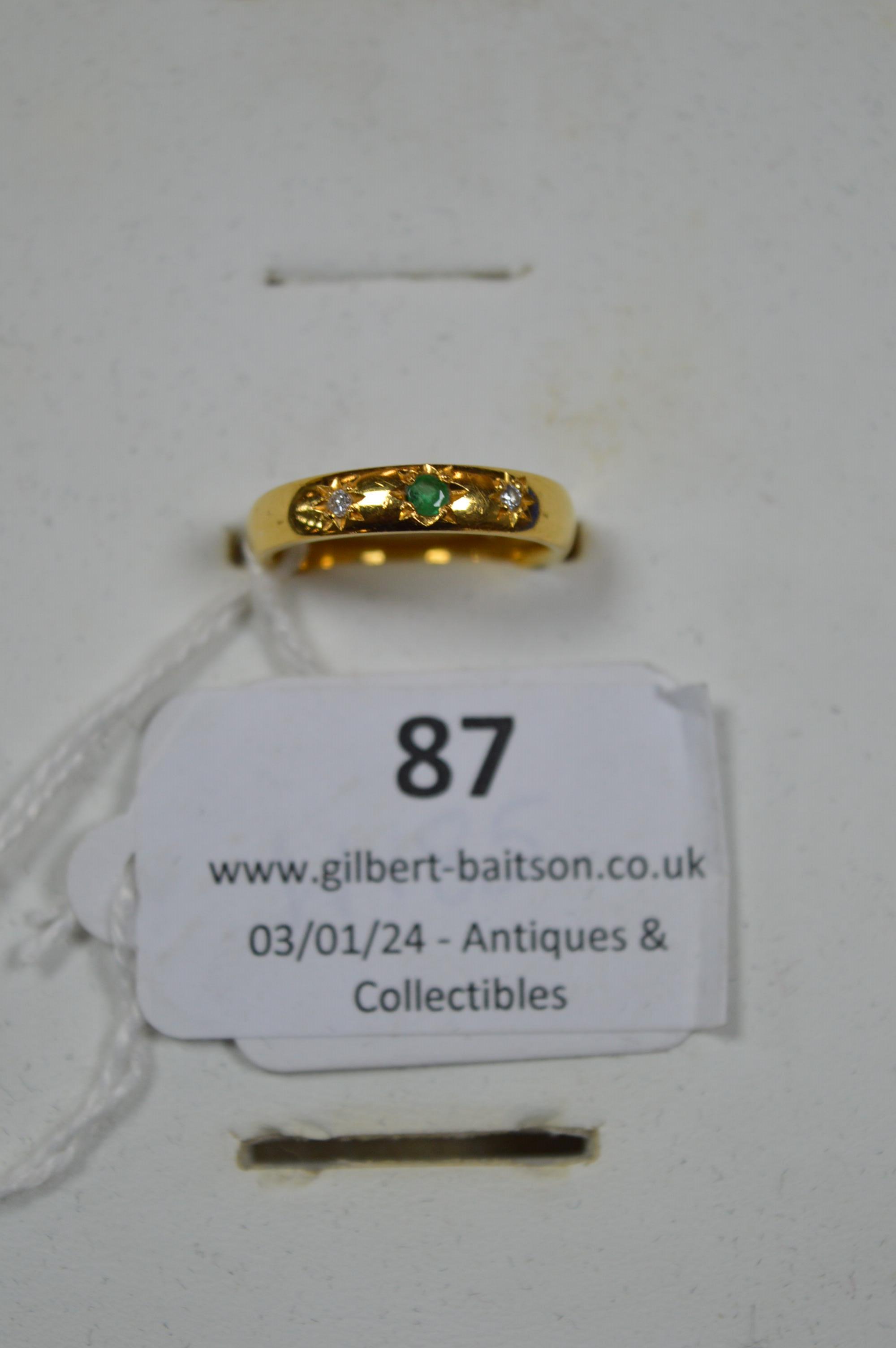 Unmarked Yellow Metal Ring Size: L ~4.9g - Image 4 of 4