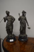 Pair of Classical Spelter Figures