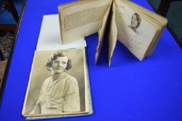 Two 1930's Autograph Albums Containing Signed Photographs of Famous Singers