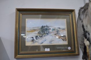 Original Tom Harland Watercolour Landscape of Levi