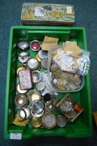 Assorted Watch Parts, Pocket Watch Cases, etc.