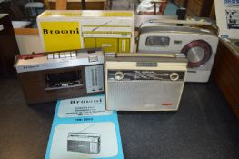Three Vintage Radios Including Brownie Gemini Radio cassette with Original Packaging