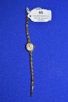 Rosita Ladies 9ct Gold Wristwatch and Strap ~10.5g (in working condition)