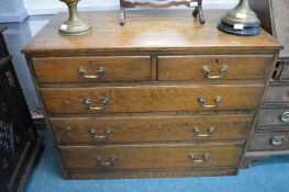Victorian Oak Two over Three Chest of Drawers