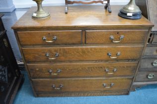 Victorian Oak Two over Three Chest of Drawers