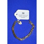 9ct Gold Gate Chain Bracelet ~5g