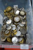 Assorted Pocket Watch Movements and Parts