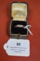 Five Stone Diamond 18ct Gold Eternity Ring Size: R ~2.6g