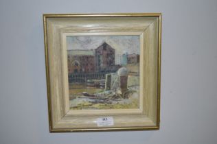 Small Oil on Board Study of the River Hull Attributed to James Neal