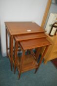 Edwardian Inlaid Mahogany Nest of Three Tables