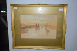 Pair of Original Watercolours of Whitby Harbour by W.H. Williamson