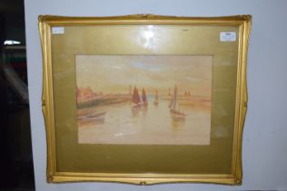 Pair of Original Watercolours of Whitby Harbour by W.H. Williamson