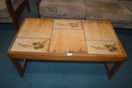 1970's Teak Tile Top Coffee Table by Keith Kethwel