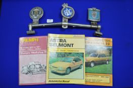 Triple Motoring Badge Mount plus Car Manuals