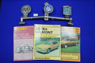 Triple Motoring Badge Mount plus Car Manuals