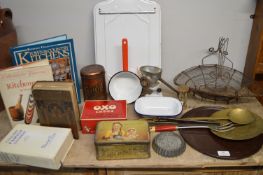 Vintage Kitchenalia, Enamelware, Tins, Cookery Books, etc.