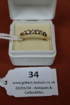9ct Gold Ring Size: P ~2.3g