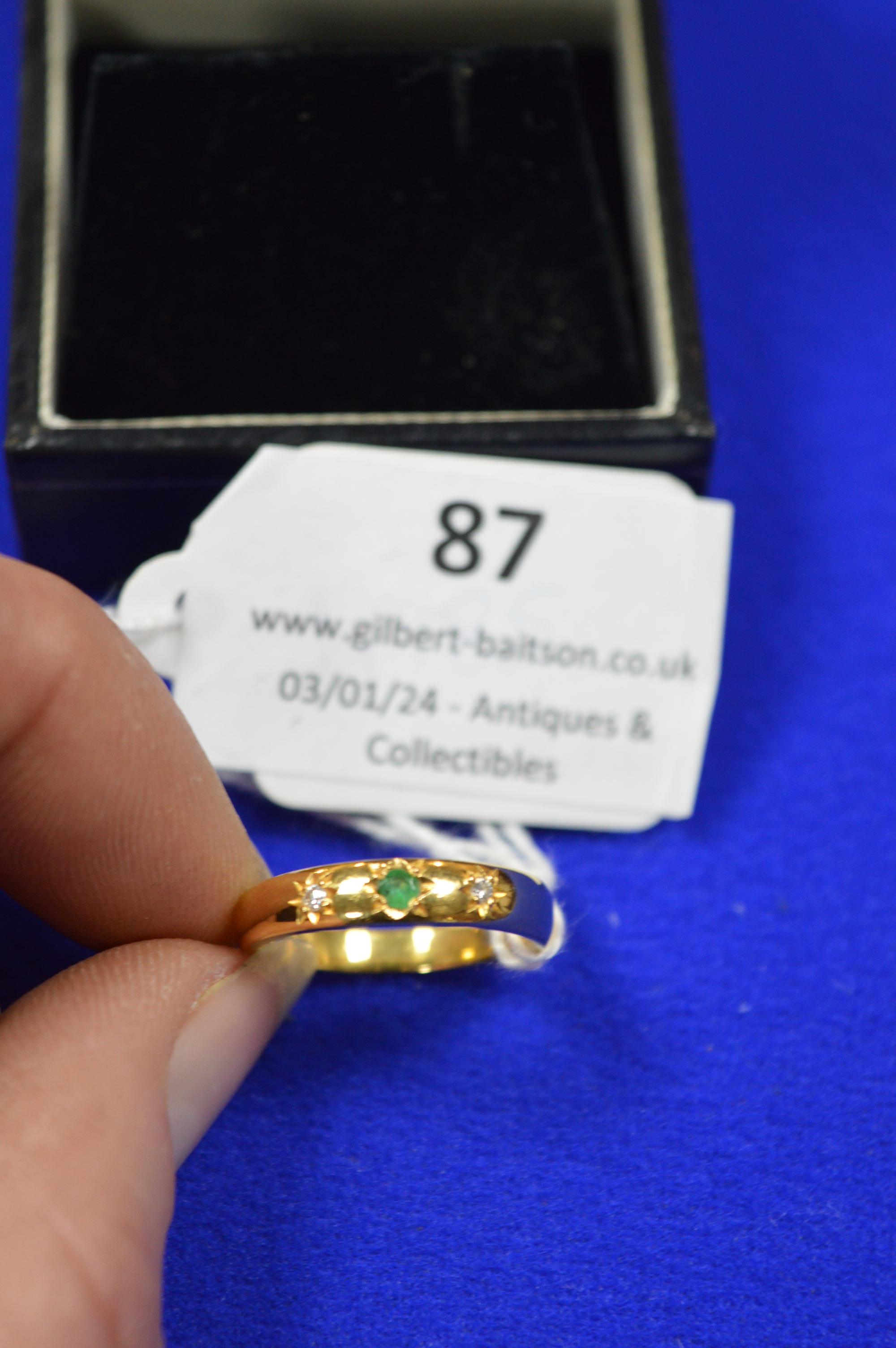 Unmarked Yellow Metal Ring Size: L ~4.9g - Image 3 of 4