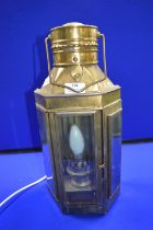 Reproduction Brass Electrified Ship's Lamp