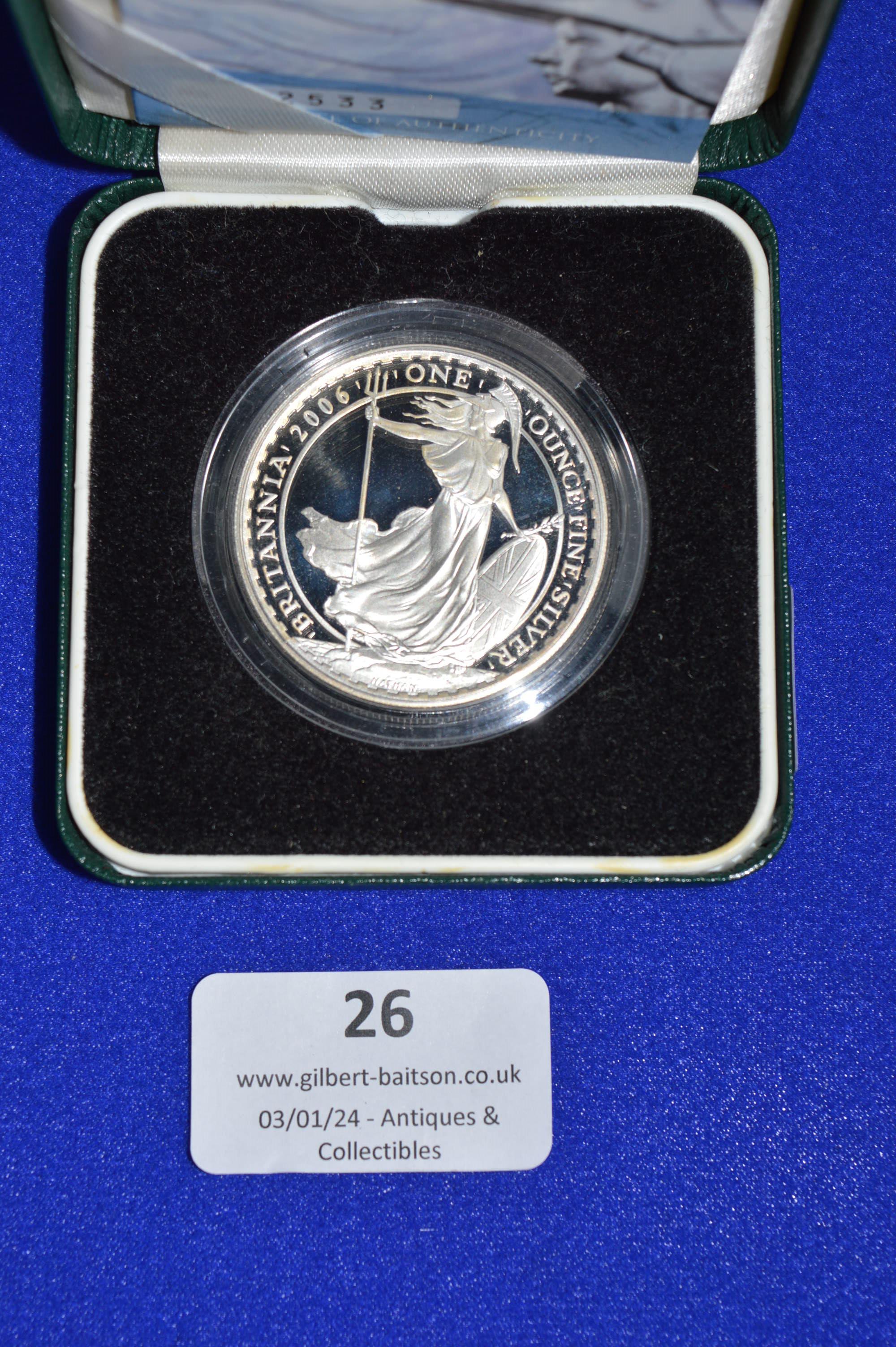 2006 Britannia Silver Proof £2 Coin 1oz