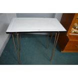 Enamel Topped Kitchen Side Table